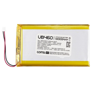 컴스 마트 1260100 충전지 10000mAh 3.7V 리튬 이온 배터리 UB460