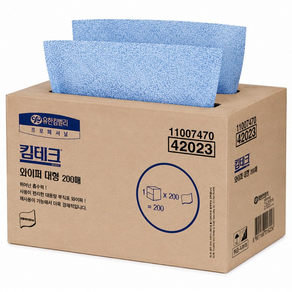 킴테크 와이퍼 대형 200매 와이프올 42023 유한킴벌리