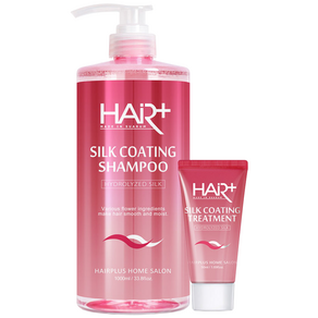 헤어플러스 실크 코팅 샴푸 1000ml+트리트먼트 50ml