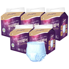 케어미 언더웨어 팬티형기저귀 특대형 5팩50매 성인기저귀