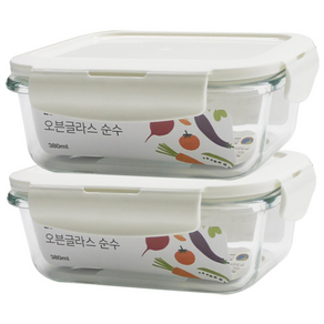 락앤락 유리밀폐용기 순수 오븐글라스 1+1 세트 글라스 내열유리 반찬통 전자레인지용기