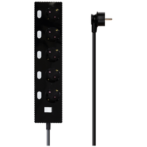 파워존 4000W 고용량 웨이브 개별스위치 과부하차단 5구 멀티탭 콘센트 50cm 1.5m 3m 5m 7m