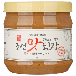 [60년 전통] 별미식품 조선맛된장 1kg 일품 맛집 업소용 찌개된장