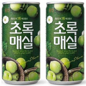 웅진 초록매실 180ml 미니캔