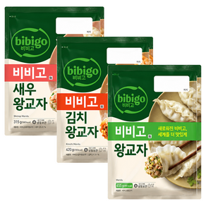 CJ 비비고 왕교자 3종 혼합 6봉 (왕교자455g+김치420g+새우315g 각 2봉)