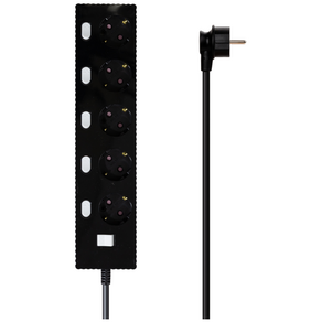 파워존 자동소화 4000W 고용량 웨이브 개별스위치 과부하차단 5구 멀티탭 50cm 1.5m 3m 5m 7m