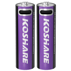 KOSHARE AA 1.5V 4255mWh 타입C 직접충전 리튬 충전지 리모컨 무선마우스 전자저울 장난감