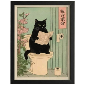 도쿄나이트 고양이 액자 감성 일러스트 인테리어 그림+액자 세트 11종