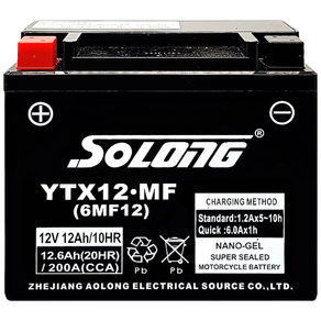 YTX12-BS 오토바이배터리 MF 소롱 12V 12AH Q2 Q3 코멧 보이저300 스티져125 프리윙125 발칸800 하야부사 GSX1300R GTS300 ST1100