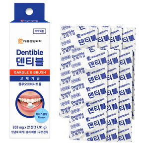 대웅생명과학 덴티블 휴대용 고체가글 개별포장 입냄새제거 21정