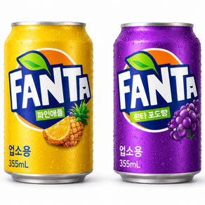 환타 업소용 파인애플 12 + 포도12 반반 세트 뚱캔