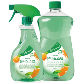은나노스텝 시즌3 친환경 세정제 본품 550ml 1개 + 리필 1100ml 1개