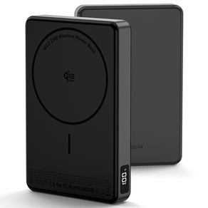 베이직기어 qi2.2 무선 25W 고속충전 유선 45W 맥세이프 보조배터리 10000mAh+전용 파우치