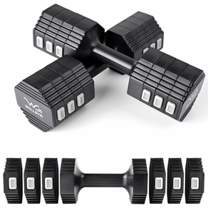 WellGym 10kg/쌍 무게조절아령 (4kg/6kg/8kg/10kg)무게는 계단식으로 조절할 바벨