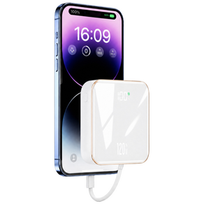 SONGO 고속충전 초소형 20000mAh QC3.0 PD 120W 빌트인 케이블 고속충전 보조배터리