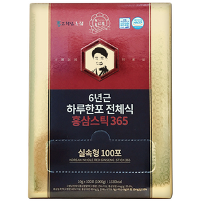 고철남홍삼 짜먹는6년근 하루한포 전체식 홍삼스틱365 실속형 10g x 100포 x 38박스