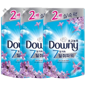 다우니 7일 지속 탈취파워 초고농축 섬유유연제 레몬그라스와 라일락 리필