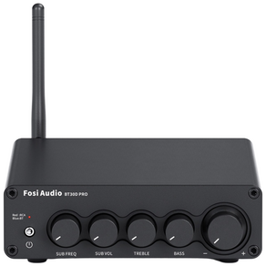 Fosi Audio BT30D PRO 데스크탑 HiFi 앰프 무선 블루투스 2.1채널 서브우퍼 연결 가능