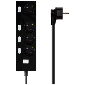 파워존 자동소화 4000W 고용량 웨이브 개별스위치 과부하차단 4구 멀티탭 50cm 1.5m 3m 5m 7m