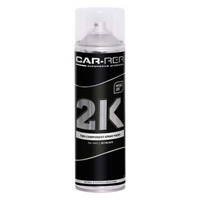 카랩 2K 제트블랙 스프레이 500ml 경화제 혼합 없는 자동차 보수도장 고성능 페인트