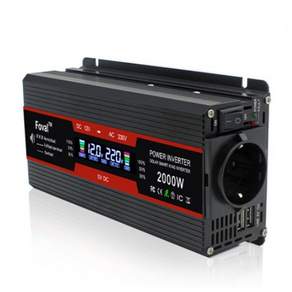 루앤 차량용 LCD 인버터 유사계단파 2000W 220V 60hz 한국형 KC인증