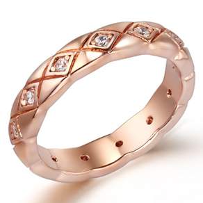 가이거 14K Gold Plated 퀼팅 스톤 포인트 반지 GIBRWR001