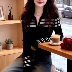COSYEVNO 여성 티셔츠 가을 심플 통근 긴팔 상의 LFHtw-10