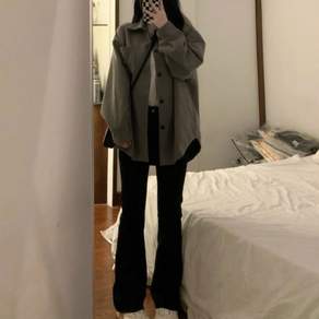 YioYcc 여성 패션 포시즌 일자핏 와이드 팬 캐주얼 빈티지청 워싱 데님 팬츠
