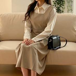 키메라제이 브이 모던 뷔스티에 롱 원피스 3color