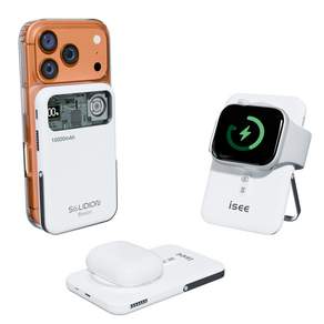 아이시(isee)맥세이프 준고체 보조배터리 10000mAh CCC 인증 3in1 냉각 15W 무선충전 22.5W 고속충전 애플워치 갤럭시워치 브리즈X