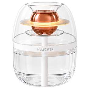 Flyolay 무드등 초음파 가습기 투명 디자인 탁상용 미니 가습기 침실 사무실용 감성 인테리어 저소음 가습기