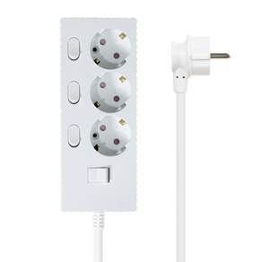파워존 자동소화 4000W 고용량 웨이브 개별스위치 과부하차단 3구 멀티탭 50cm 1.5m 3m 5m 7m