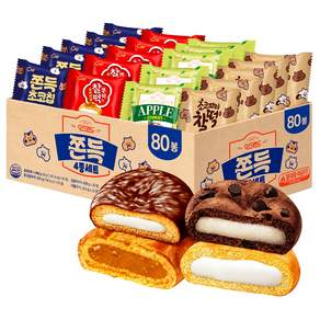 청우 오즈랜드 쫀득 세트 /쫀득초코칩+찰떡쿠키+초코파이찰떡+그랑쉘사과 (총80)