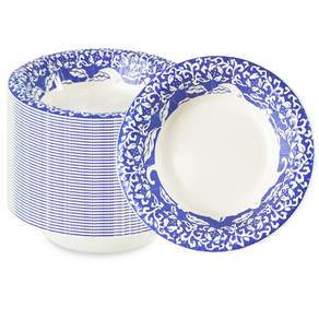 Easytime 590ml 일회용 대용량 라면 겸용 밥그릇 방유 처리 및 친환경 소재 19cm