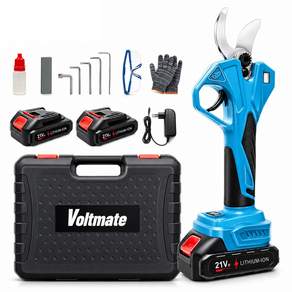 [국내발송] VoltMate 독일의 전기 기술 최신형무선 21V BLDC 전지가위 전동가위 35mm LED전원디스플 전력량 표시 2000mAh 배터리 2개 풀옵션세트