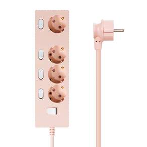 파워존 4000W 고용량 웨이브 개별스위치 과부하차단 4구 멀티탭 콘센트 50cm 1.5m 3m 5m 7m