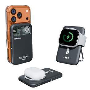 아이시(isee)맥세이프 준고체 보조배터리 10000mAh CCC 인증 3in1 냉각 15W 무선충전 22.5W 고속충전 애플워치 갤럭시워치 브리즈X