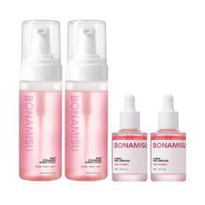 현영 뽀나미슈 세트 NAD+ 콜라겐 버블토너 150ml 2개 + PDRN 앰플 30ml 2개 더블