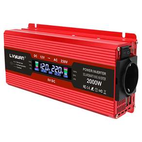 루앤 차량용 LCD 인버터 유사계단파 2000W 220V 60hz 한국형 KC인증