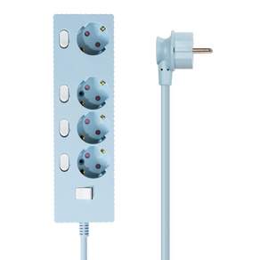 파워존 4000W 고용량 웨이브 개별스위치 과부하차단 4구 멀티탭 콘센트 50cm 1.5m 3m 5m 7m