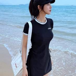 스토리원 WM-SSOS004 여성 원피스 래쉬가드 실내 수영복 비치웨어