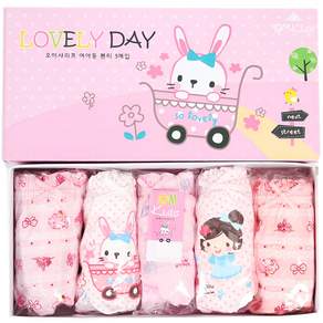 오마샤리프 여아용 러블리 팬티 5p 세트