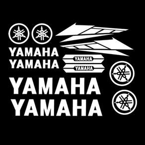 YAMAHA 야마하 오토바이 로고 스티커 데칼 마크 엠블럼 빛 반사 홀로그램 화이트 블랙 튜닝