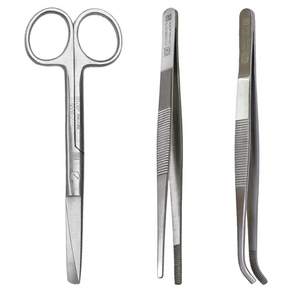 의료용 가위 곡선 핀셋 간호사 병원 무구 실습용 의료 S/B 14cm