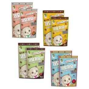 캐츠랑 저요저요 고양이 보양간식 150g 4종세트 참치+연어+닭고기+양고기