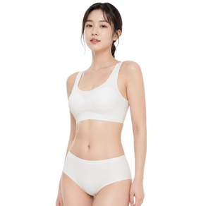 버드버드 여성 무봉제 래쉬가드 이너세트 심리스 브라+팬티 2종 세트