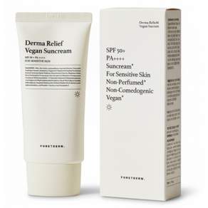 포레덤 더마 릴리프 비건 무향 무기자차 선크림 SPF50+ PA++++