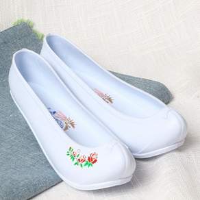 [SJshoes] 여성용 한복 코 꽃 고무신 코백여