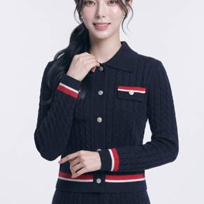 SI 여성용 카라 케이블 가디건 SICCB2902