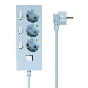 파워존 자동소화 4000W 고용량 웨이브 개별스위치 과부하차단 3구 멀티탭 50cm 1.5m 3m 5m 7m